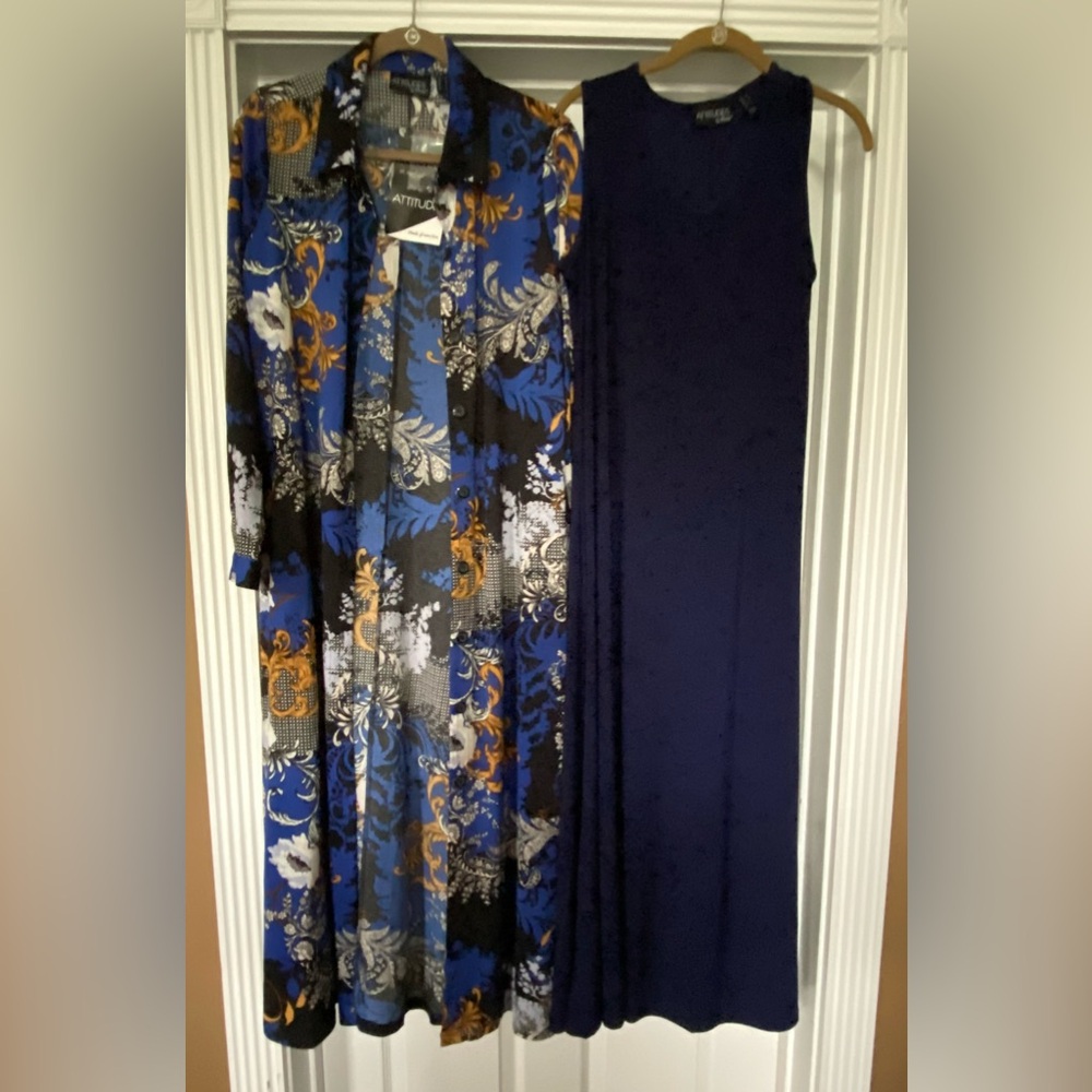 Attitudes by Renee Regular Duster with Sleeveless Tank Dress